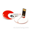 Unidad flash USB de tarjeta redonda personalizada